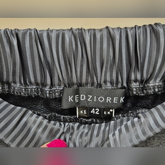 KEDZIOREK UKRAINE EUROPEAN CRINKLE WAIST STRETCH LOUNGE SWEATPANTS SIZE 42 NEW - Picture 4 of 8